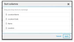Screenshot of iSheet columns.