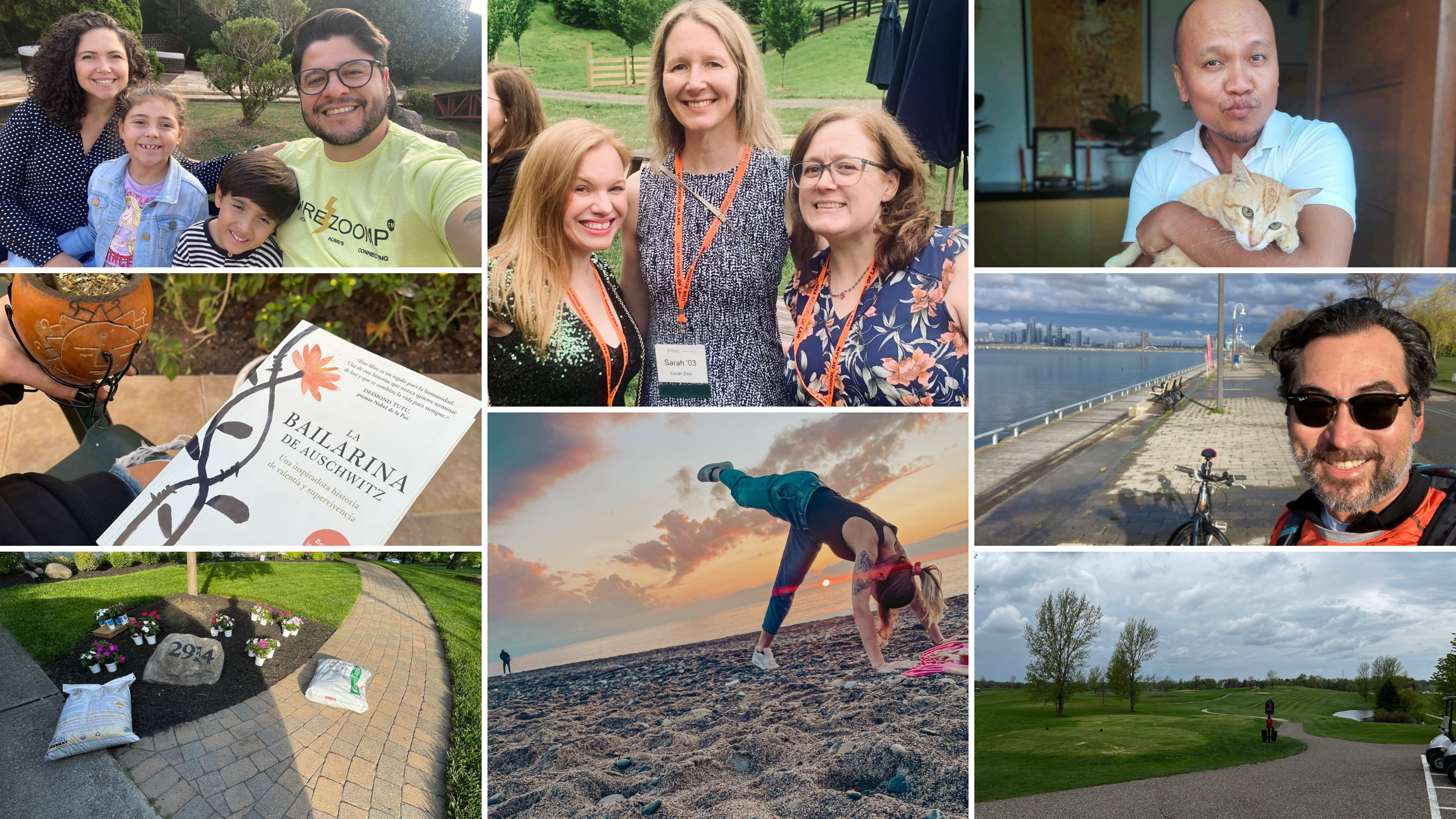 Eight photos of Thomson Reuters employees enjoying their mental health day off. Each image and its ALT description can be found inside the blog.