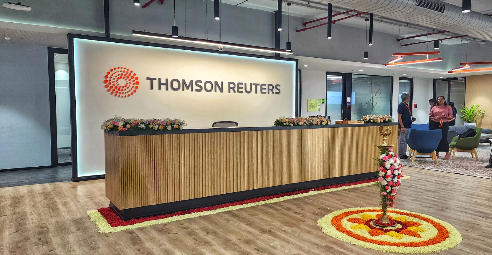 The reception area of Thomson Reuters Bangalore office.