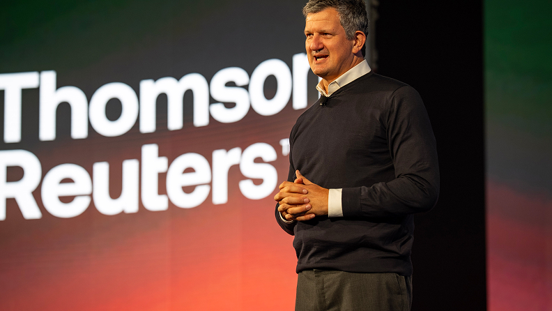 Thomson Reuters CEO, Steve Hasker, speaking at Synergy